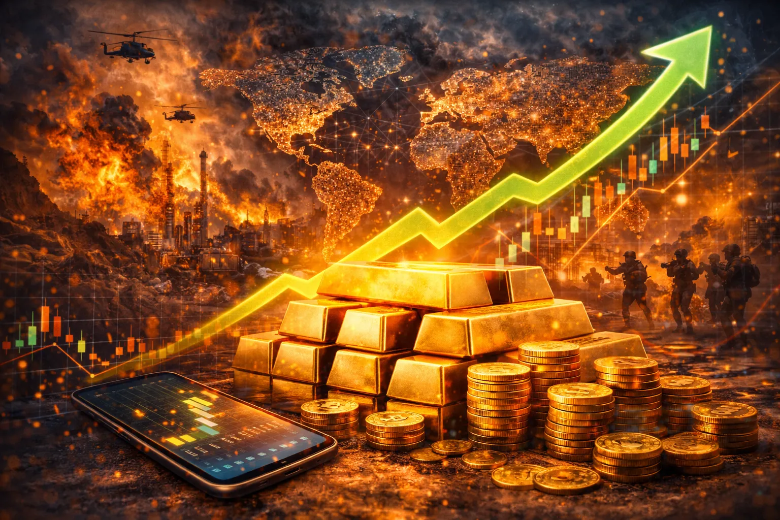 صراع الشرق الأوسط يعيد الذهب إلى مركز الأسواق العالمية